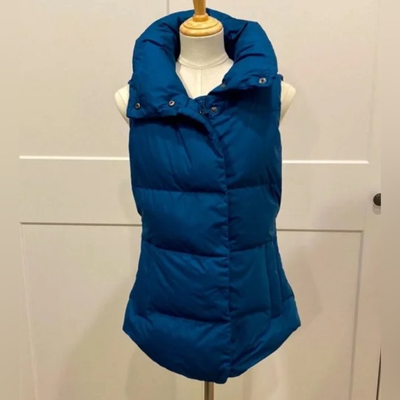Athleta Athletic Full Zip Downtown Sleeveless Puffer Vest Blue Women's Size S - Picture 6 of 8